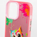 Купити TPU+PC чохол TakiTaki Graffiti magic glow на Apple iPhone 13 / 14 (6.1") (Colorful cat / Pink) на vchehle.ua