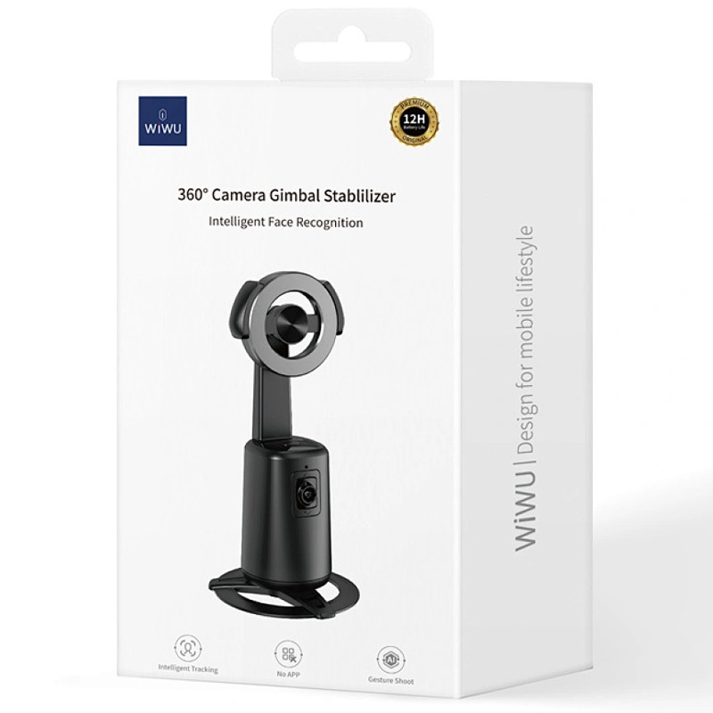 Заказать Стабилизатор с трекером движения WIWU Wi-SE010 360° Camera Gimbal Stablilizer (Black) на vchehle.ua