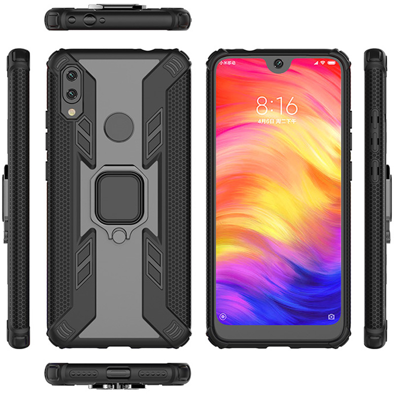 

Ударостійкий чохол Combo Ring for Magnet для Xiaomi Redmi Note 7S (Чорний) 715260