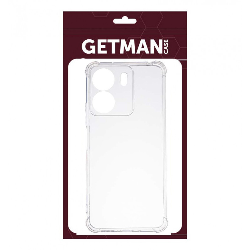 Фото TPU чохол GETMAN Ease logo посилені кути Full Camera на Xiaomi Redmi 13C / Poco C65 (Прозорий (прозорий)) в маназині vchehle.ua