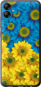 Чехол Жёлто-голубые цветы для Samsung Galaxy A04e A042F