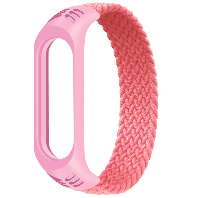

Тканинний монобраслет Braided Solo Loop для Xiaomi Mi Band 3/4/5/6 (M) (Рожевий) 1132799