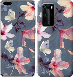 

Чехол Нарисованные цветы для Huawei P40 Pro 933009