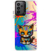 TPU+PC чехол TakiTaki Graffiti magic glow для Samsung Galaxy A52 4G / A52 5G / A52s (Dark cat / Pink / Purple)