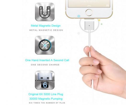 Магнитный кабель WSKEN X-cable Lightning для Apple iPhone 5/5s/5c/SE/6/6 Plus/6s/6s Plus /7/7 Plus в магазине vchehle.ua