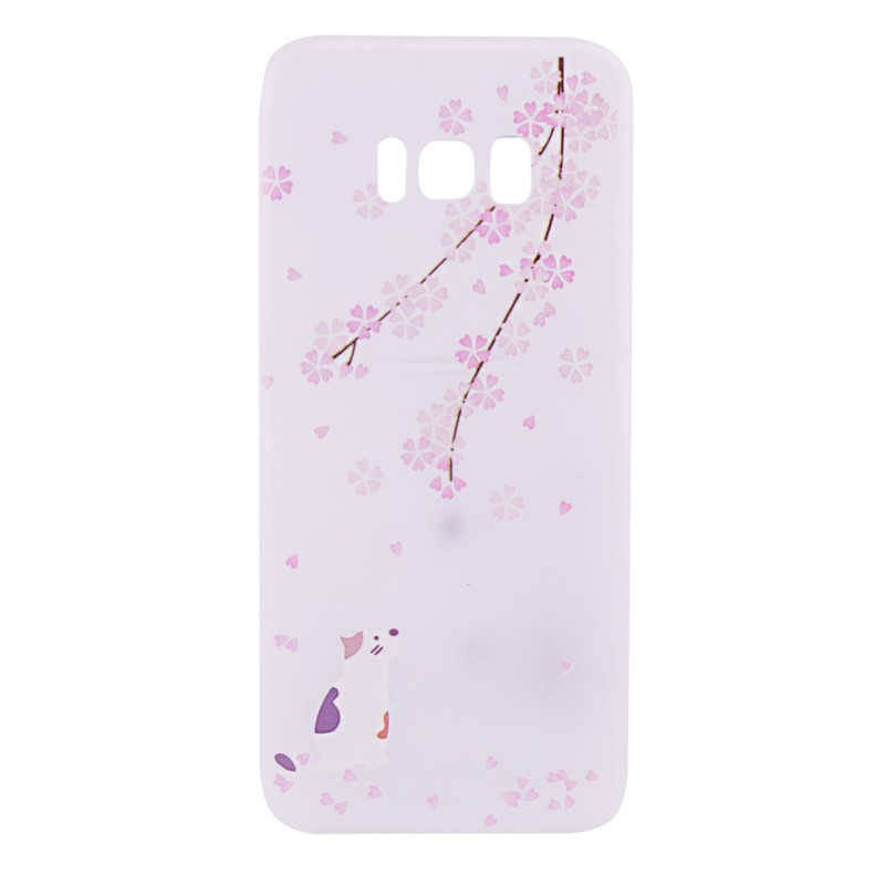 

TPU чехол матовый soft touch для Samsung G955 Galaxy S8 Plus (Кот и Сакура) 61271