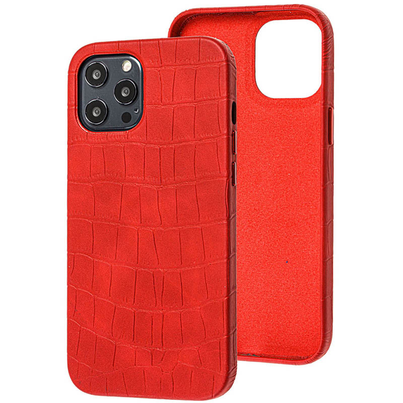

Шкіряний чохол Croco Leather на Apple iPhone 12 Pro Max (6.7") (Red) 1132489