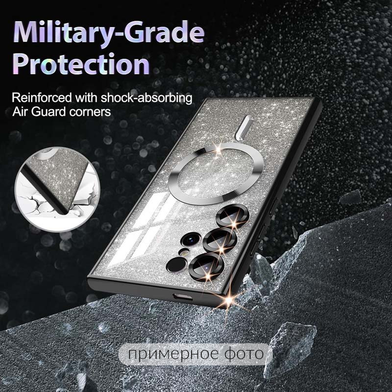 Фото TPU чохол Delight case with Magnetic Safe з захисними лінзами на камеру на Samsung Galaxy S21 (Чорний / Black) в маназині vchehle.ua