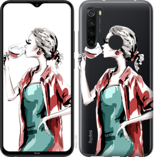 

Чехол Девушка с бокалом для Xiaomi Redmi Note 8 841639