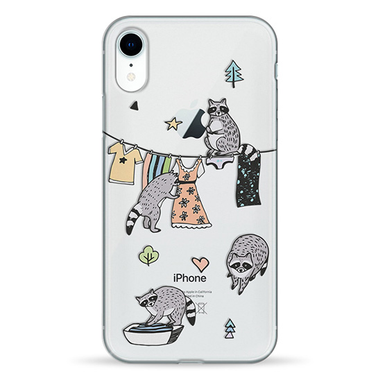 Чохол Pump Transperency на Apple iPhone XR (6.1") (Raccoon Family)