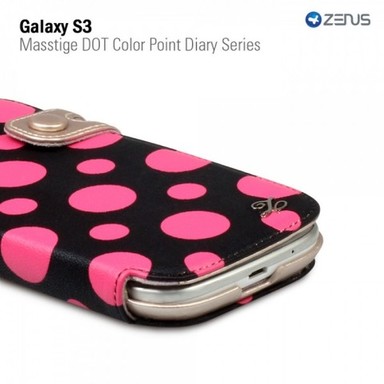 Кожаный чехол Zenus Masstige Dot Color Point Diary Series для Samsung i9300 Galaxy S3 (Розовый) в магазине vchehle.ua