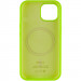 Фото Чохол Silicone Case Full Protective (AA) with Magnetic Safe на Apple iPhone 15 (6.1") (Салатовий / Neon green) в маназині vchehle.ua