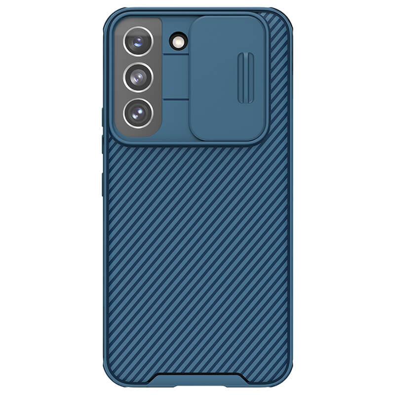 Карбонова накладка Nillkin Camshield (шторка на камеру) на Samsung Galaxy S23+ (Синий / Blue)