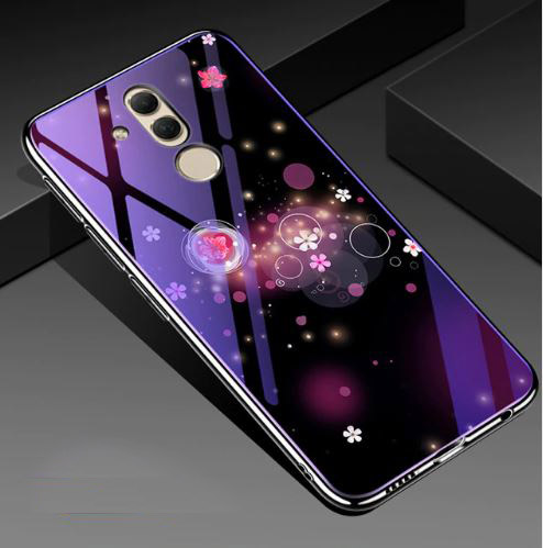 

TPU+Glass чехол Fantasy с глянцевыми торцами для Huawei Mate 20 lite (Пузырьки и цветы) 682963