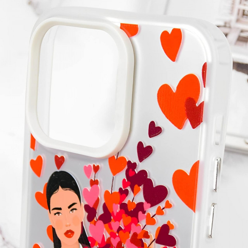 Купить TPU+PC чехол TakiTaki Love magic glow для Apple iPhone 15 (6.1") (Girl in love / White) на vchehle.ua