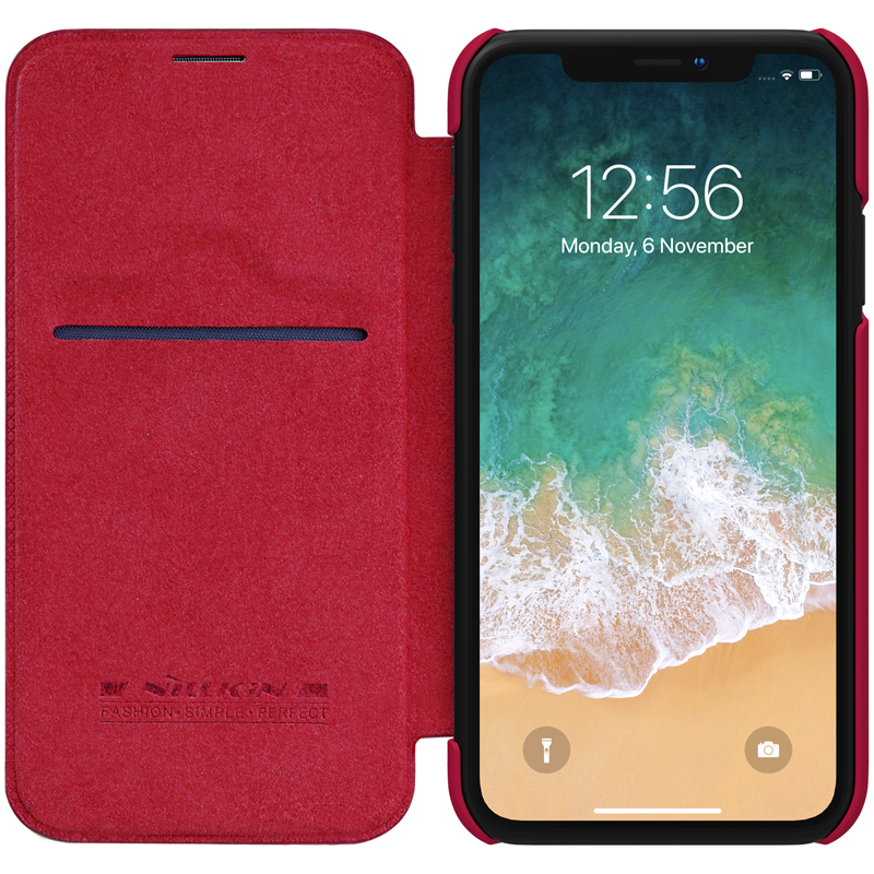 Фото Кожаный чехол (книжка) Nillkin Qin Series для Apple iPhone XR (6.1") на vchehle.ua