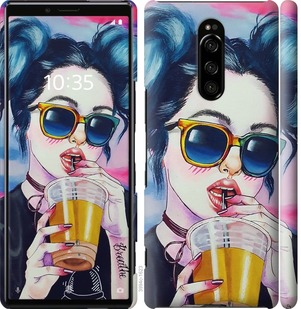 Чехол Арт-девушка в очках для Sony Xperia 1 J9110