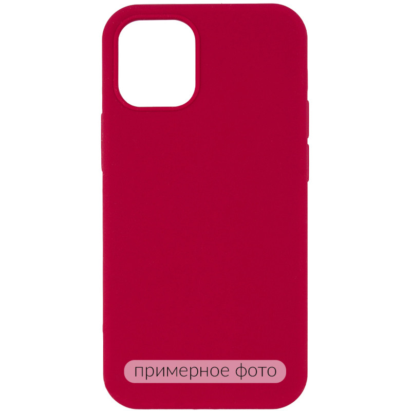 Чехол Silicone Case Full Protective (AA) NO LOGO для Apple iPhone 16 Plus (6.7") (Красный / Rose Red)