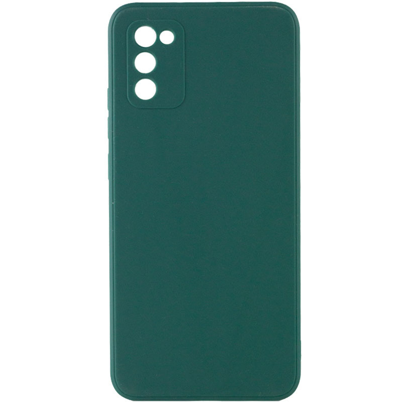 Силиконовый чехол Candy Full Camera для Samsung Galaxy A02s (Зеленый / Forest green)