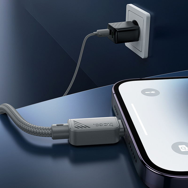 Фото Дата кабель Hoco X113 Beneficio USB to Type-C (1m) (Gray) в магазине vchehle.ua