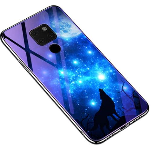 

TPU+Glass чехол Fantasy с глянцевыми торцами для Huawei Mate 20 X (Лунная ночь) 682972