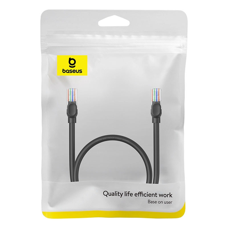 Замовити Кабель Baseus High Speed CAT5 Gigabit Ethernet Cable (Round Cable) 1.5m Cluster (B00133206111-02) (Black) на vchehle.ua