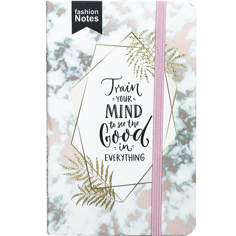 Блокнот для планирования на резинке Fashion Note Marble Mini (Белый)