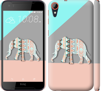 

Чехол Узорчатый слон для HTC Desire 830 452797