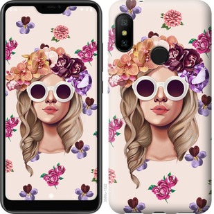

Чехол Девушка с цветами v2 для Motorola One 690589