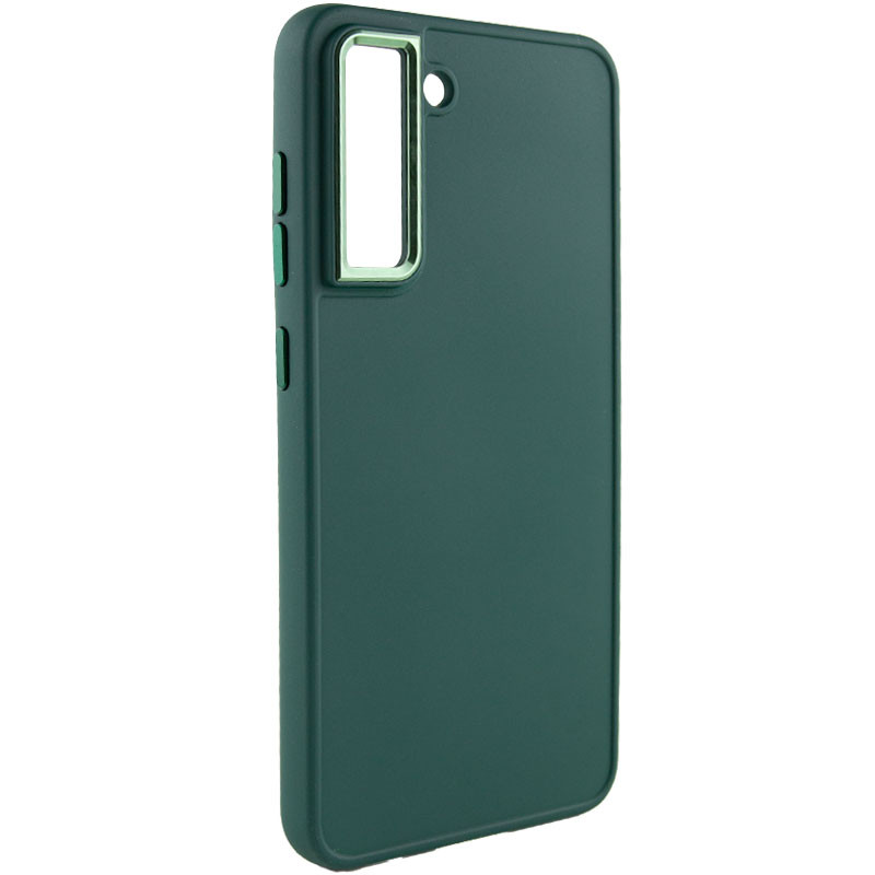 TPU чохол Bonbon Metal Style на Samsung Galaxy S21 FE (Зелений / Pine green)