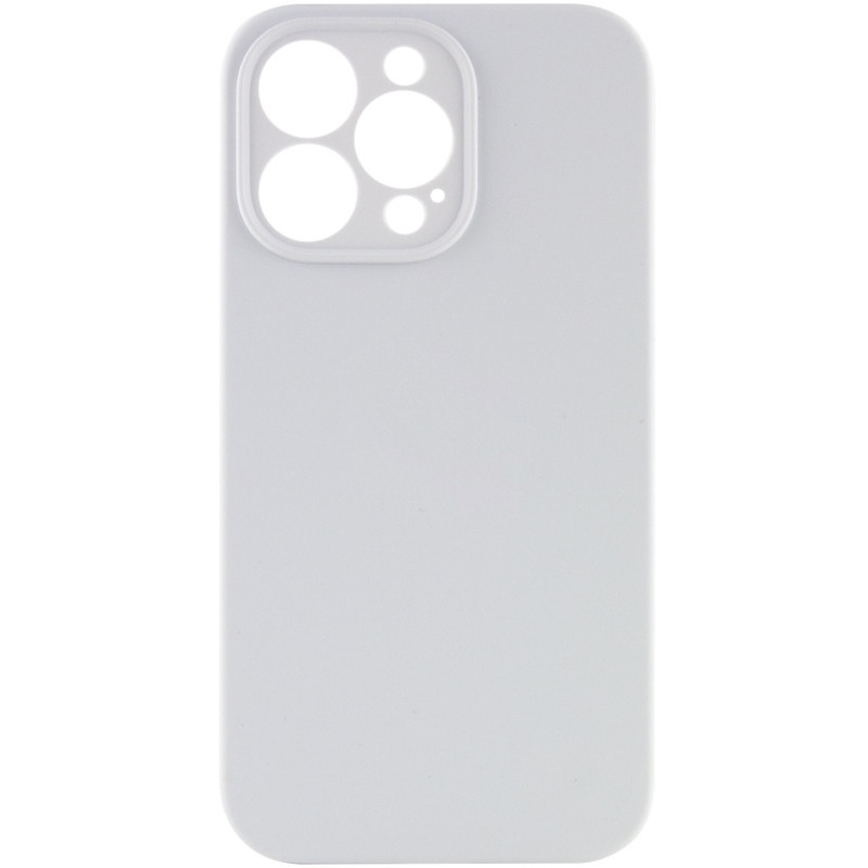 Чехол Silicone Case Full Camera Protective (AA) NO LOGO для Apple iPhone 14 Pro Max (6.7") (Белый / White)