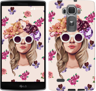 

Чохол Дівчина з квітами v2 на LG G Flex2 190308