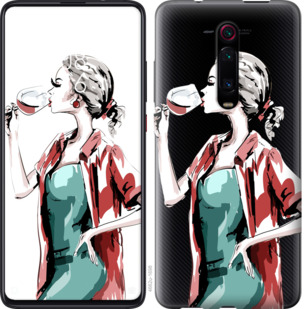 

Чехол Девушка с бокалом для Xiaomi Redmi K20 Pro 858838
