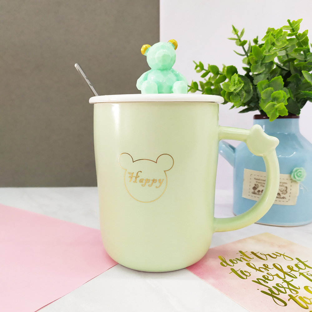 Чашка керамическая Love Bear with Spoon (02)