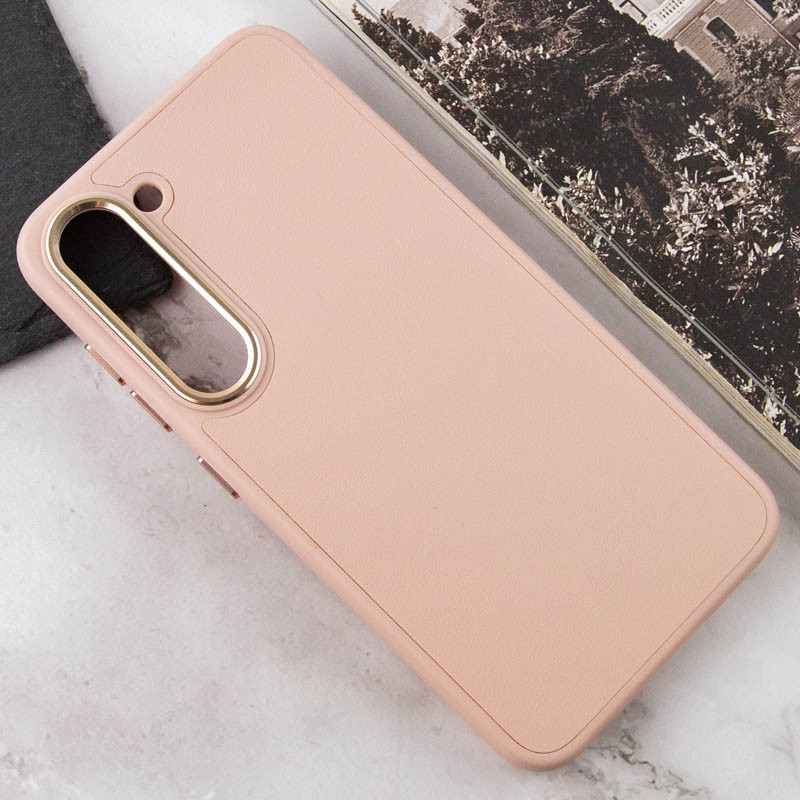 Шкіряний чохол Bonbon Leather Metal Style на Samsung Galaxy S23+ (Рожевий / Light pink) в магазині vchehle.ua