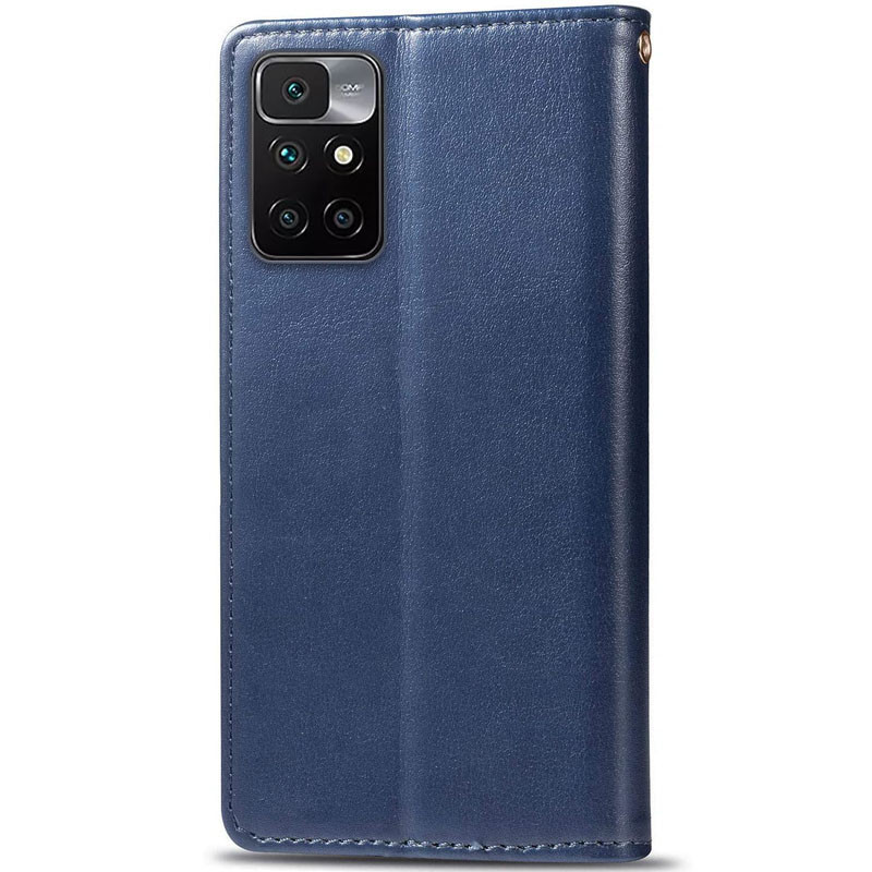 Фото Кожаный чехол-книжка GETMAN Gallant (PU) для Xiaomi Redmi 10 (Синий) на vchehle.ua