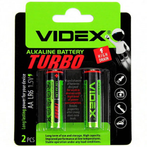 Батарейка VIDEX TURBO LR06 (AA) blister 2