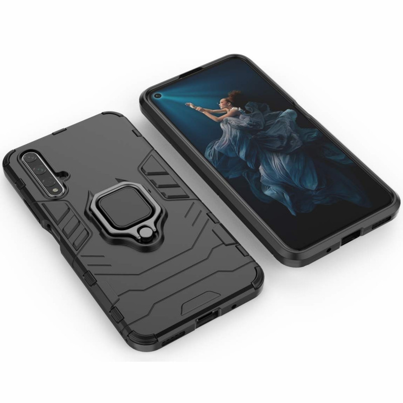 Ударопрочный чехол Transformer Ring for Magnet для Huawei Honor 20 / Nova 5T (Черный / Soul Black) в магазине vchehle.ua