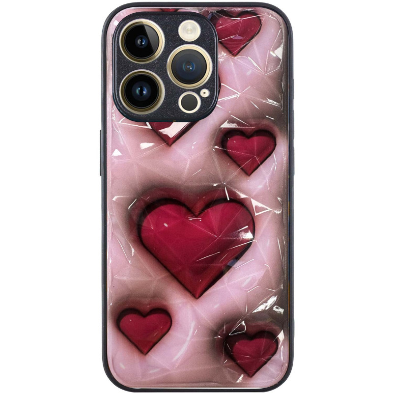 Фото TPU+PC чехол Prisma Plushie для Apple iPhone 16 Pro Max (6.9") (Hearts) на vchehle.ua