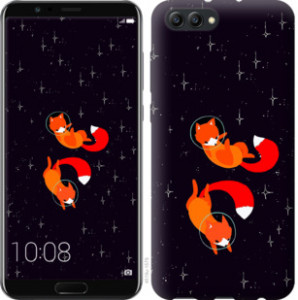 Чехол Лисички в космосе для Huawei Honor V10 / View 10