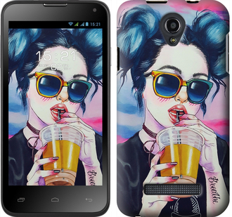 

Чехол Арт-девушка в очках для Fly IQ4415 247280