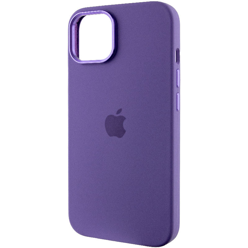 Фото Чохол Silicone Case Metal Buttons (AA) на Apple iPhone 14 (6.1") (Фіолетовий / Iris) в маназині vchehle.ua