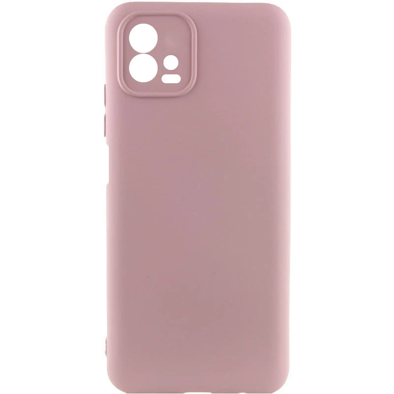 Чехол TPU GETMAN Liquid Silk Full Camera для Motorola Moto G72 (Розовый / Pink Sand)