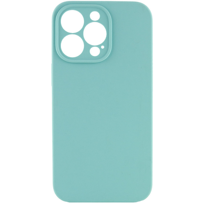 Чохол Silicone Case Full Camera Protective (AA) NO LOGO на Apple iPhone 15 Pro (6.1") (Бірюзовий / Marine Green)