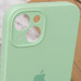 Купить Чехол Silicone Case Full Camera Protective (AA) для Apple iPhone 15 (6.1") (Зеленый / Pistachio) на vchehle.ua