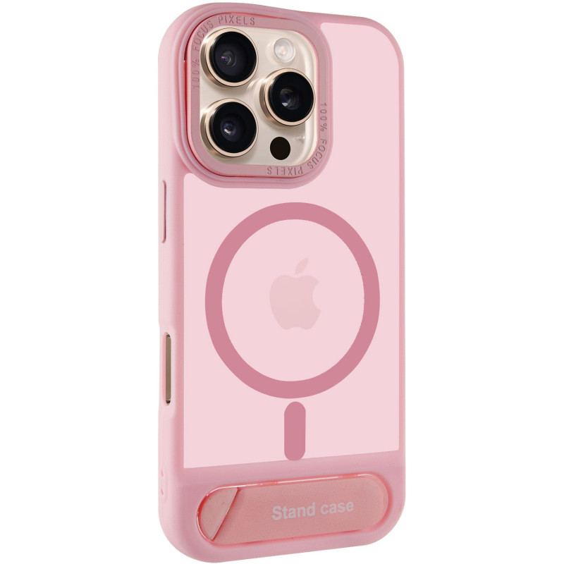 TPU+PC чехол Stand case для Apple iPhone 16 Pro Max (6.9") (Pink)