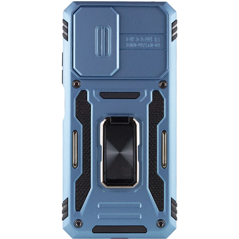 Фото Удароміцний чохол Camshield Army Ring на Xiaomi Redmi 10 (Блакитний / Light Blue) на vchehle.ua