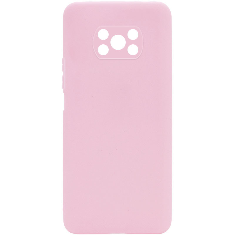 Силиконовый чехол Candy Full Camera для Xiaomi Poco X3 NFC / Poco X3 Pro (Розовый / Pink Sand)