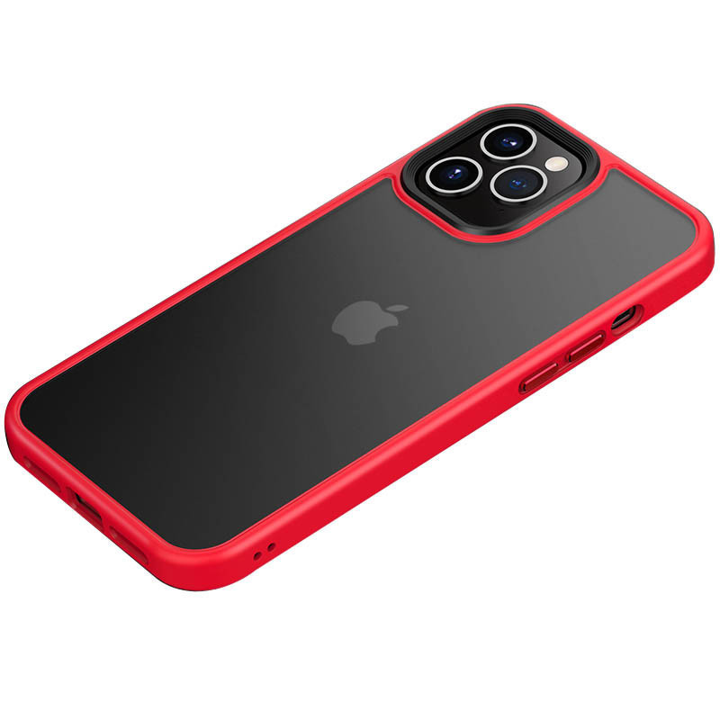 TPU+PC чехол Metal Buttons для Apple iPhone 11 Pro Max (6.5") (Красный)