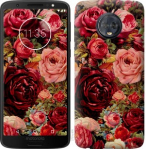 Чехол Цветущие розы для Motorola Moto G6 Plus